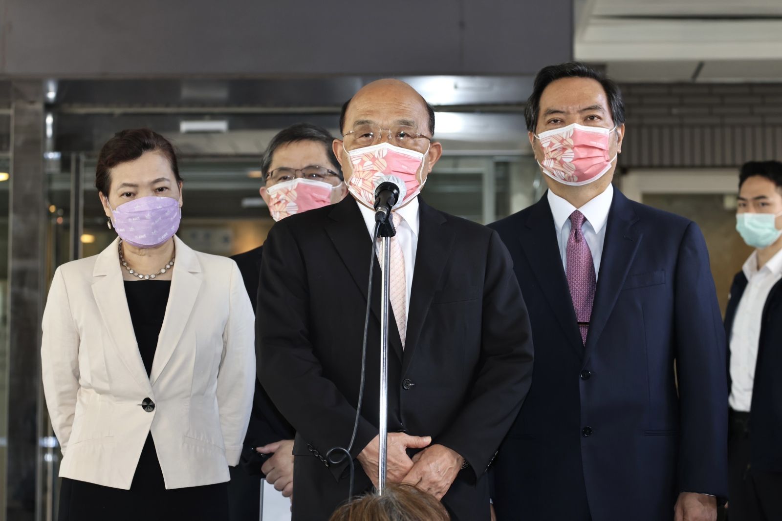 蘇貞昌今受訪避談內閣改組。林啟弘攝