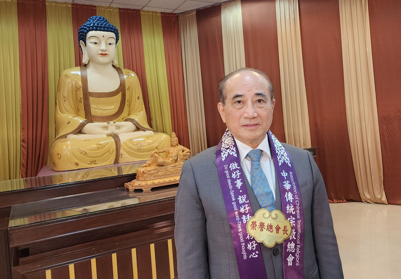  前立法院長王金平今前往高雄佛光山弔唁星雲法師。中央社
