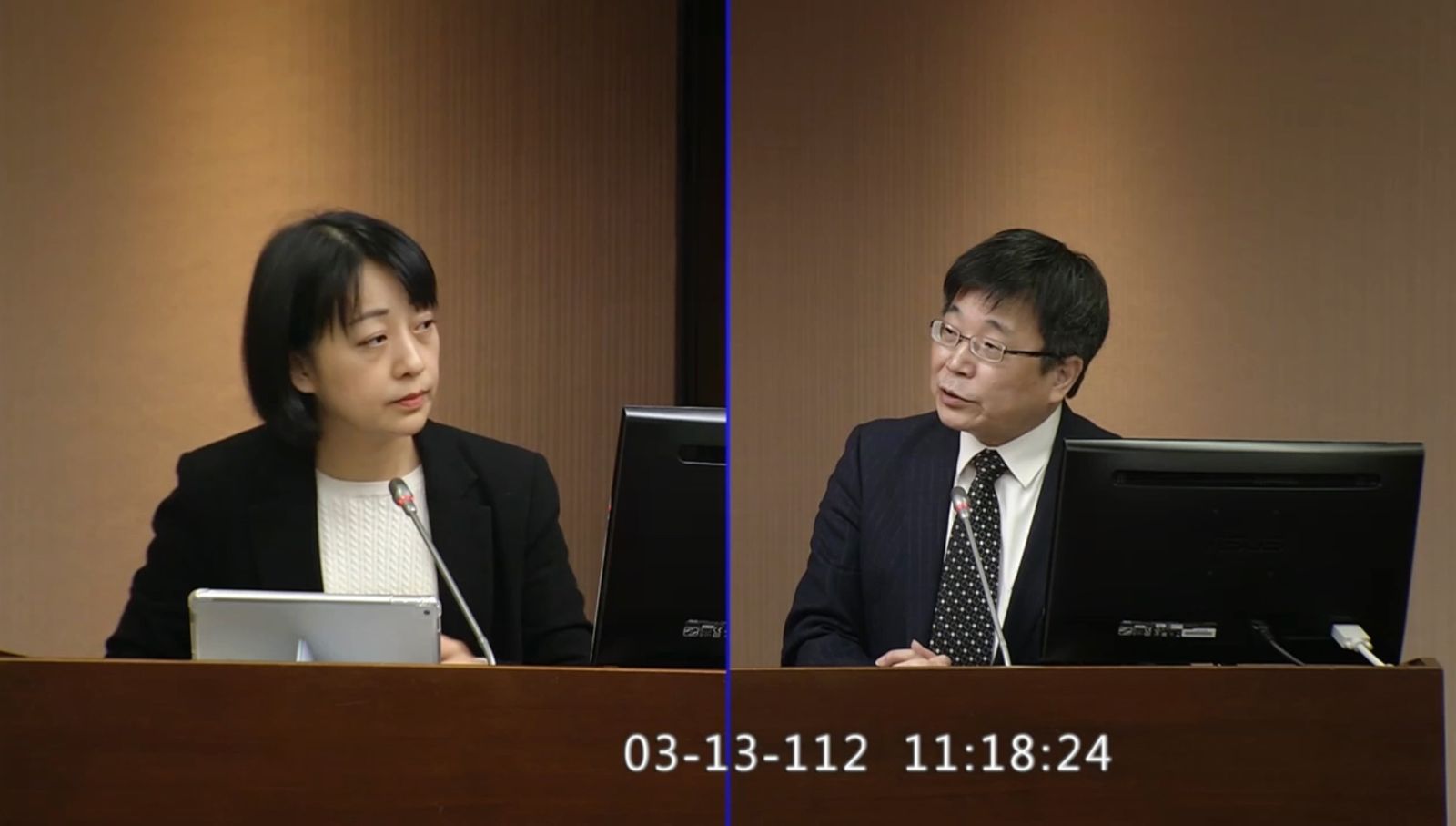 立委王婉諭13日向衛福部提出修改貧窮線標準、設立無家者專章、將階段式脫貧入法三大訴求，並要求衛福部兩週內說明修法進程。翻攝國會頻道