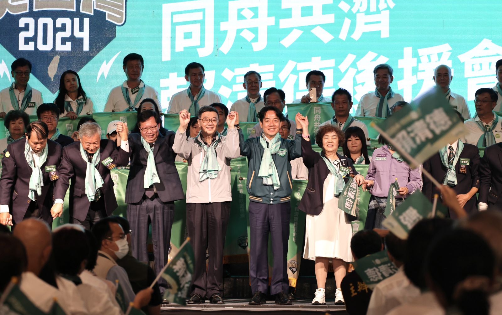 民進黨總統參選人賴清德今(5)日出席同舟共濟後援會成立大會。林啟弘攝