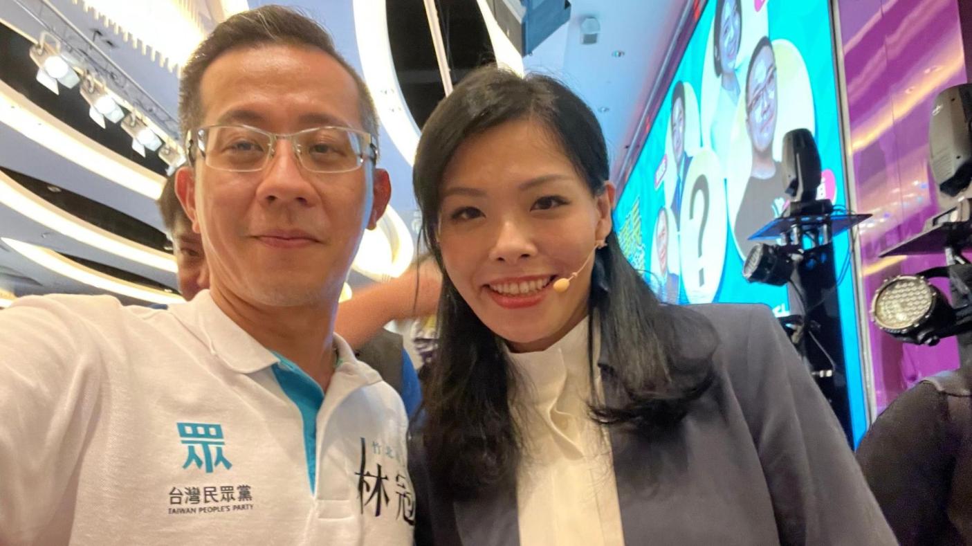 民眾黨4日發出聲明決議開除酒駕的林冠年（左）黨籍，右為高虹安。翻攝自林冠年臉書