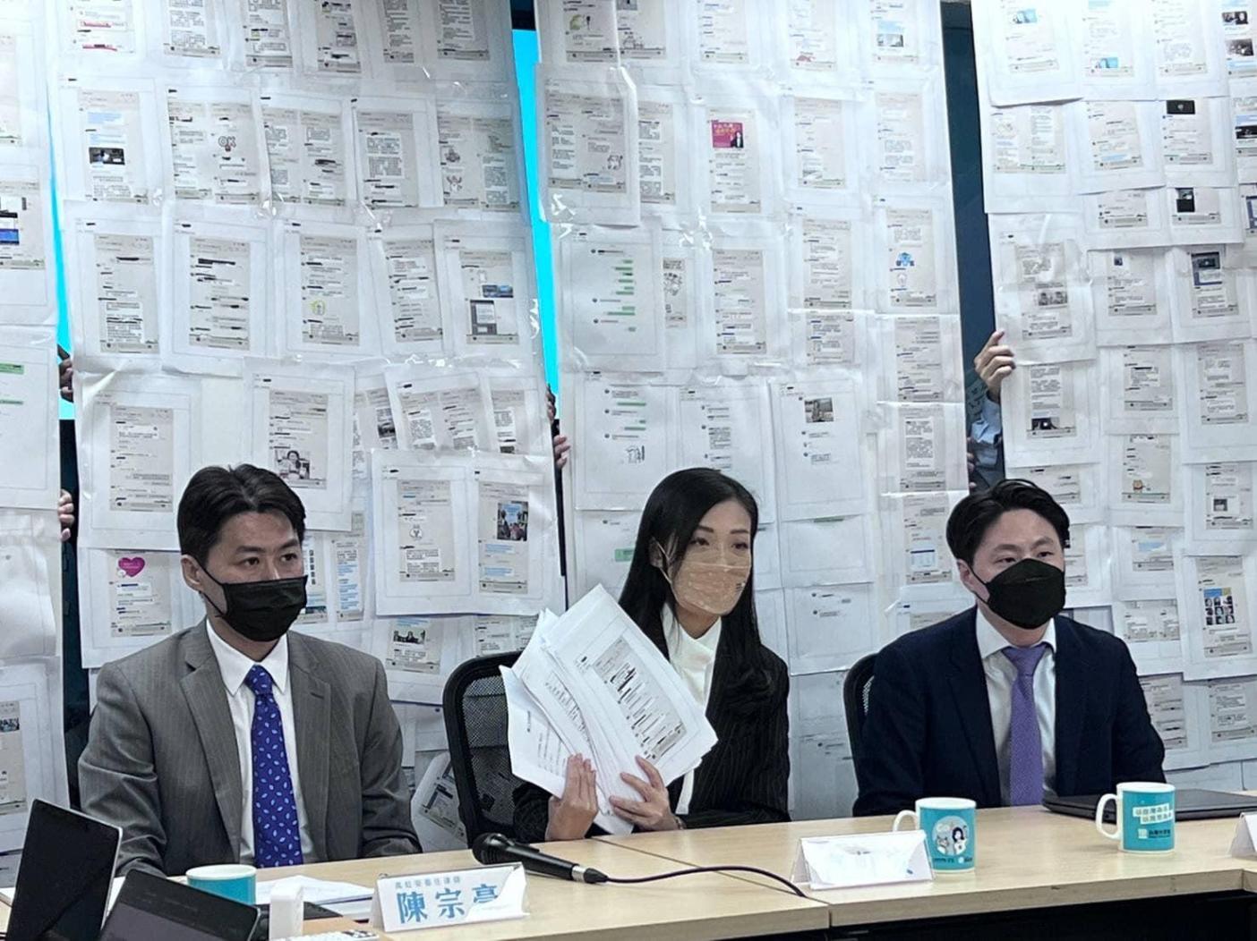 高虹安11月7日召開記者會公布資料澄清絕無詐領助理費。翻攝高虹安臉書