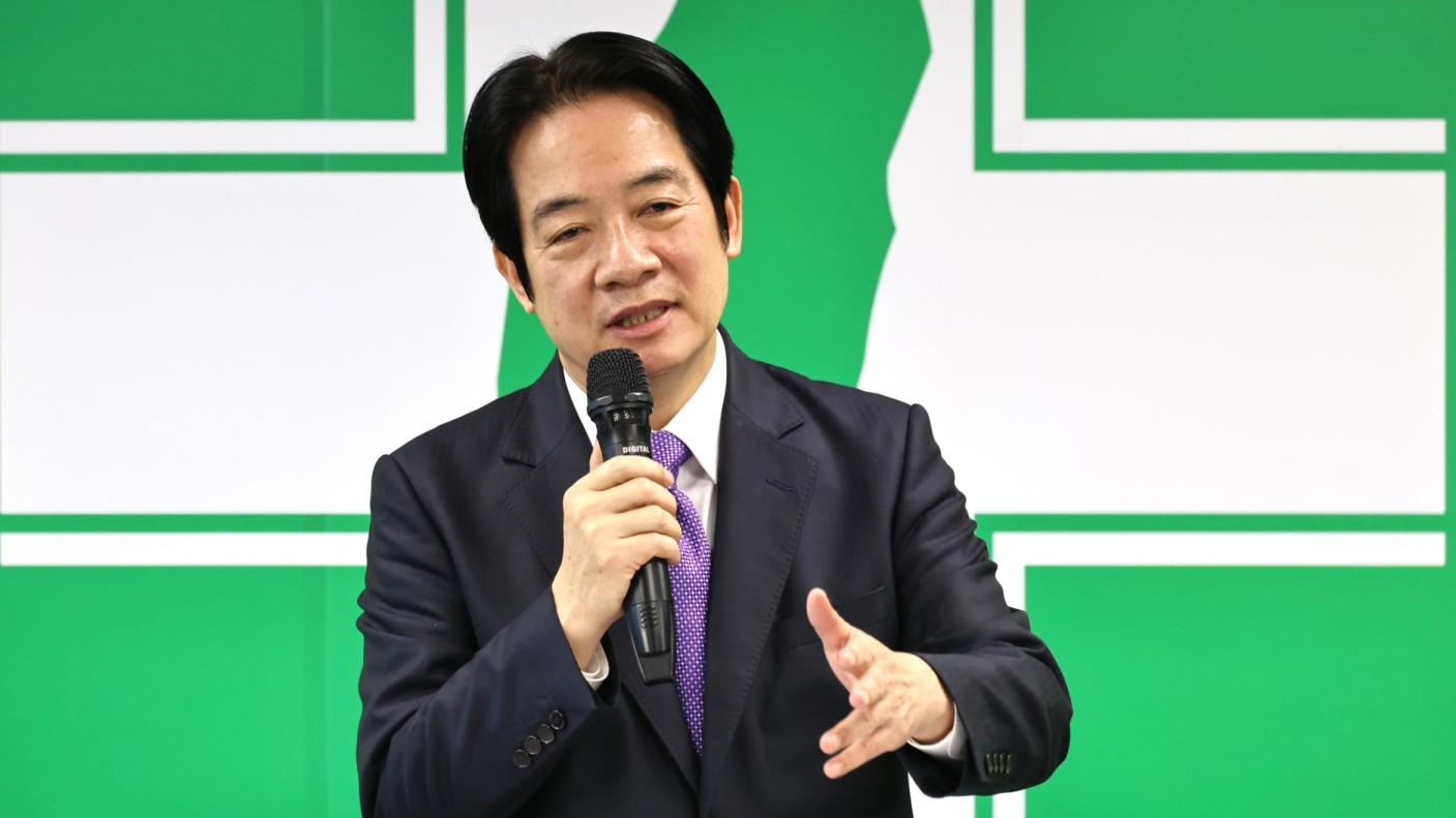 新科民進黨主席賴清德今天下午正式接任。林啟弘攝 