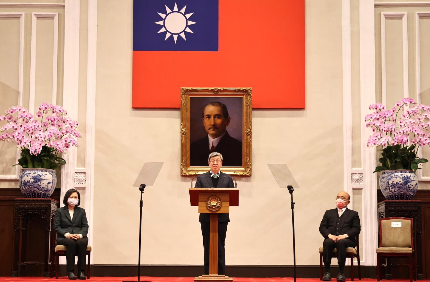 行政院30日舉行臨時院會，蘇貞昌將率內閣總辭；新舊內閣31日交接。林啟弘攝