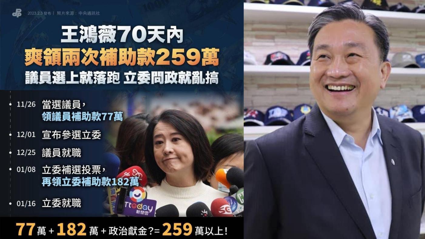 王定宇擬提案追回選上落跑補助款。翻攝王定宇臉書