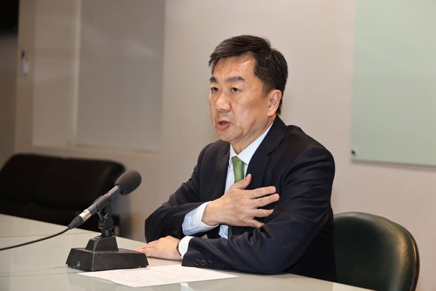 陳宗彥17日下午開記者會表示，從未被檢調約談偵辦調查，自己也從不逾越分際。林啟弘攝