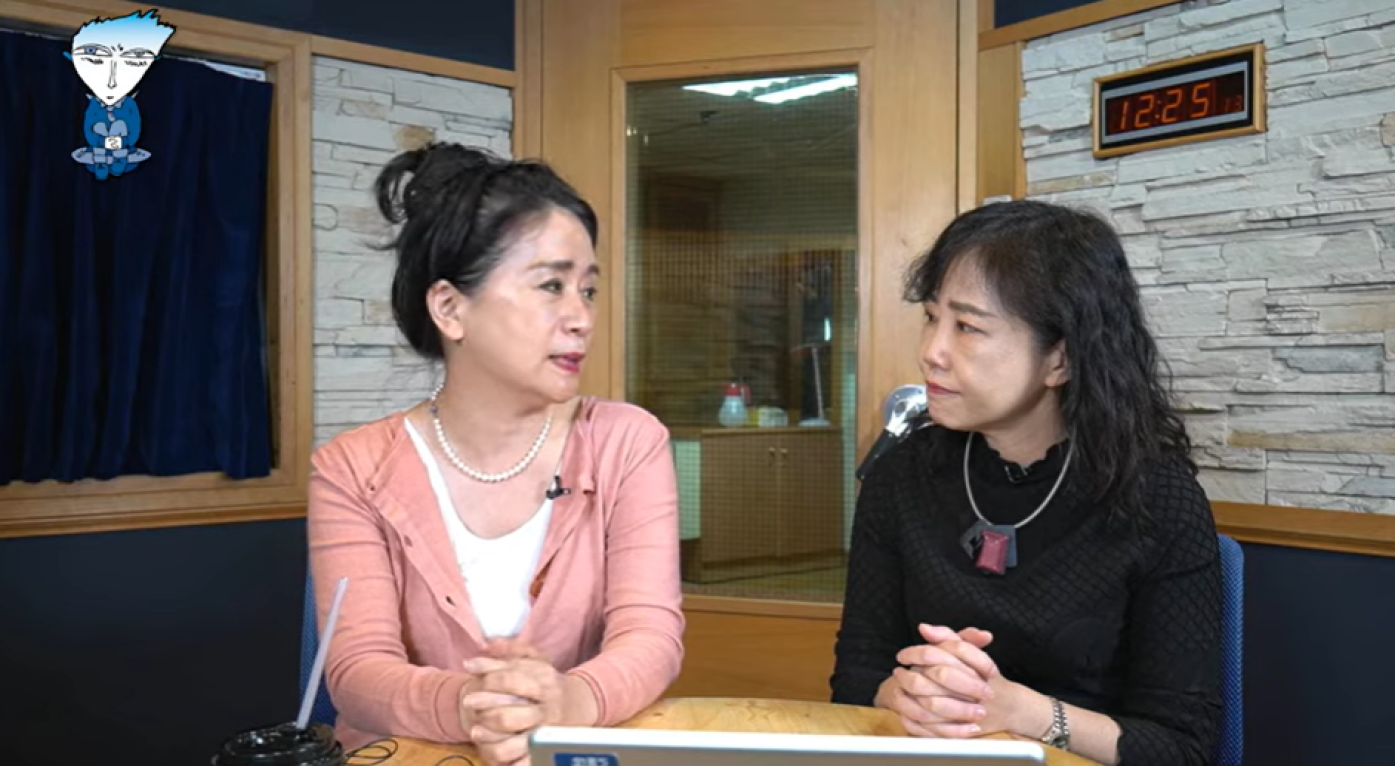 傳出國民黨立委李貴敏(左)是符合新北市長侯友宜找副手人選的代表性人物，李貴敏接受訪問時指她沒有被徵詢。翻攝《飛碟午餐 尹乃菁時間》直播頁面