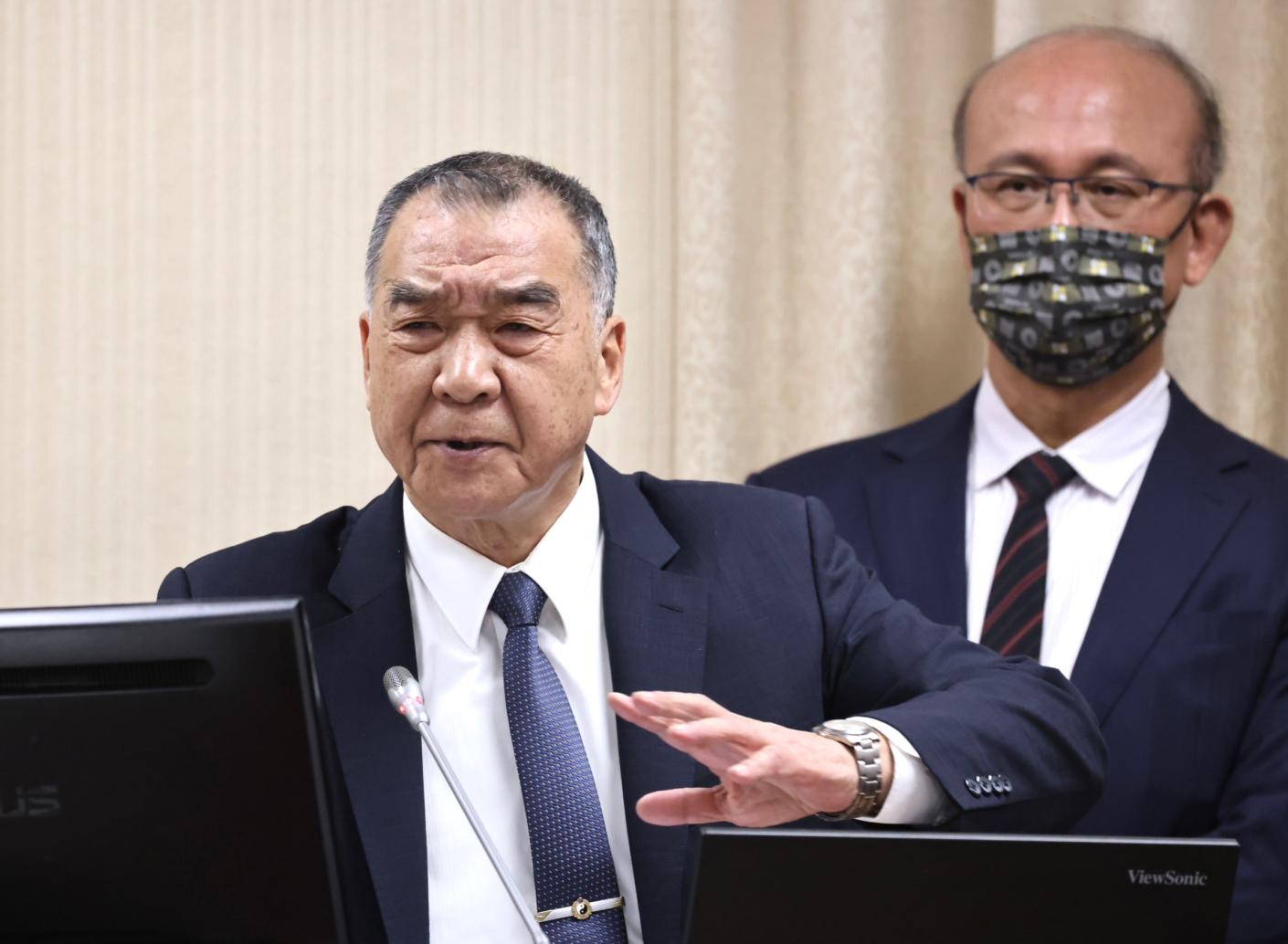 國防部長邱國正今（6日）前往立法院外交及國防委員會進行專案報告並備詢。林啟弘攝