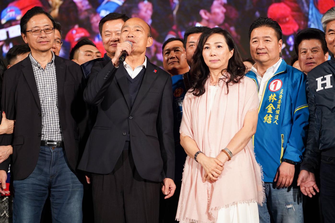 傳郭台銘找李佳芬當副手，韓辦、李佳芬雙雙駁斥。翻攝韓國瑜臉書