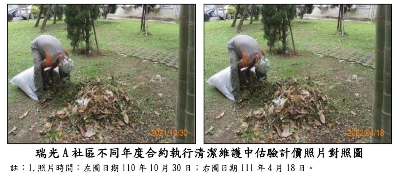 廠商提供同一張照片、分不同年度請款，北市都發局竟照單全收。翻攝審計部報告