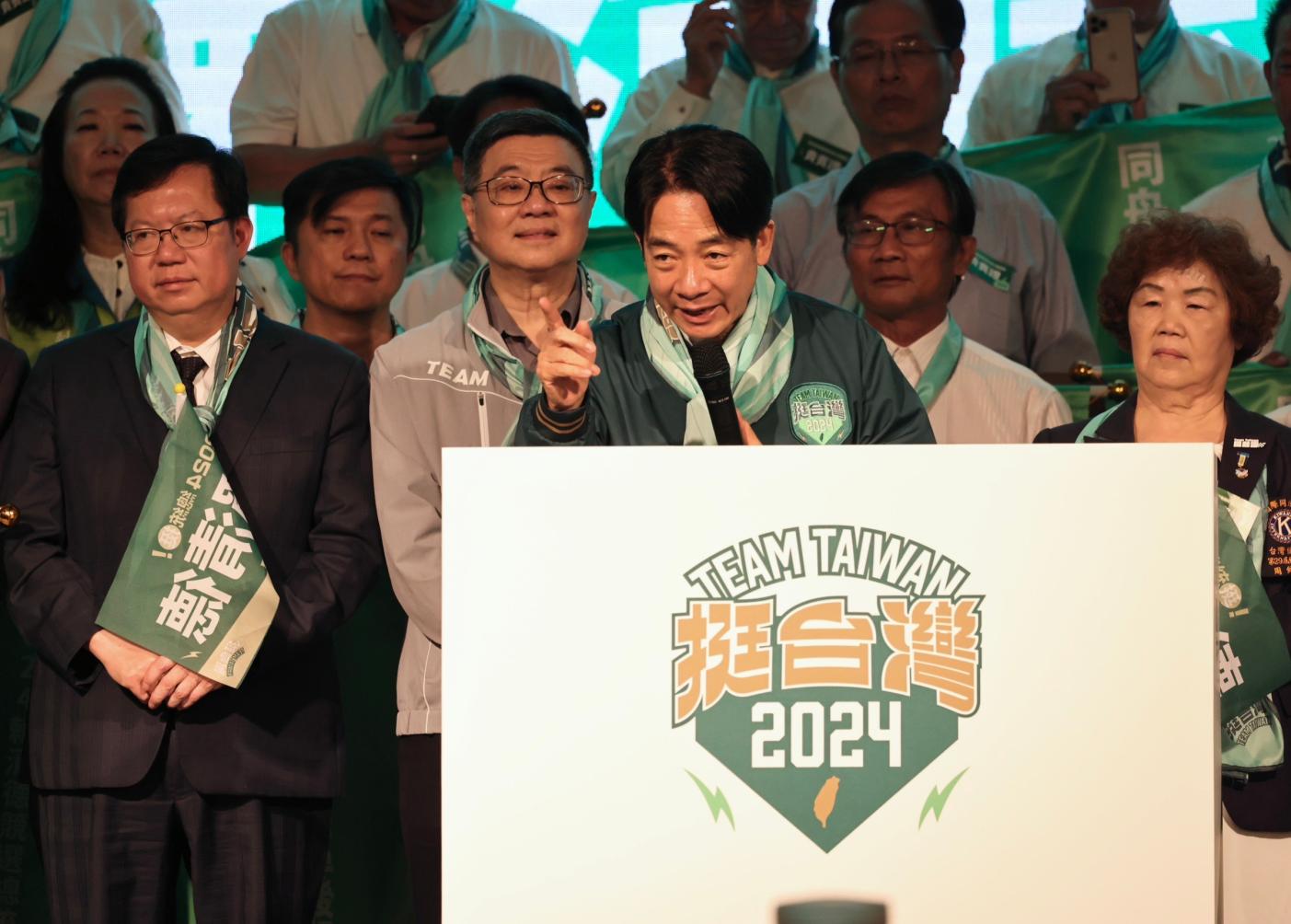 民進黨總統參選人賴清德今（5）日出席同舟共濟後援會成立大會。林啟弘攝