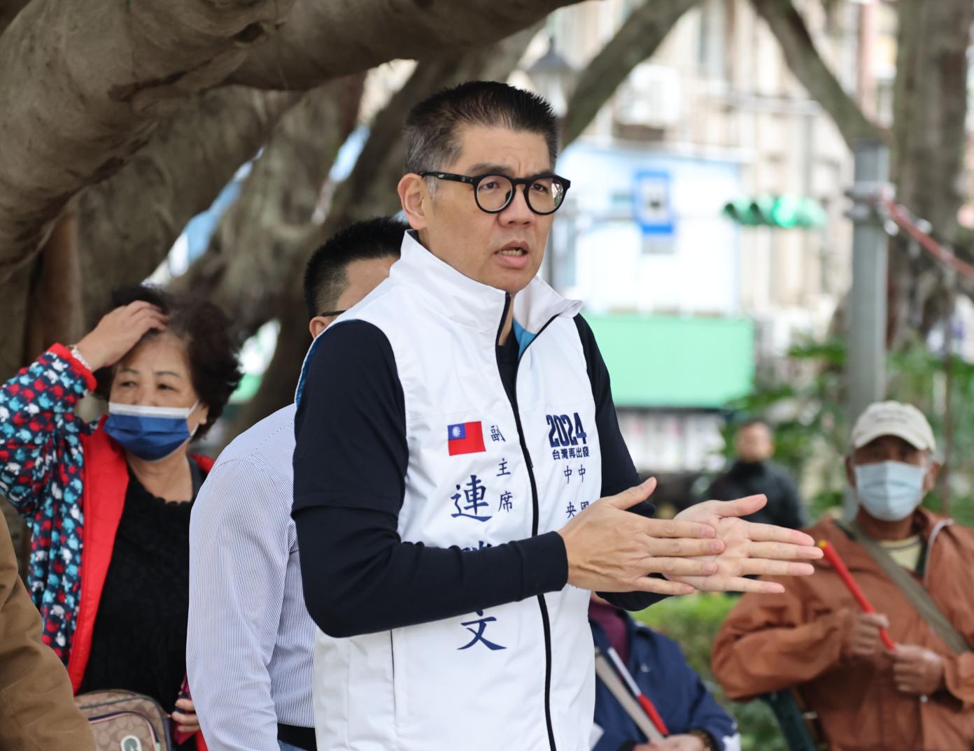國民黨副主席連勝文上午出席國民黨總統參選人侯友宜、立委參選人張斯綱聯合總部成立大會。林啟弘攝