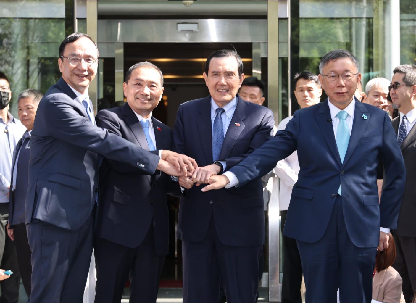 台灣國告發朱立倫、侯友宜、馬英九、柯文哲4人，在藍白合中涉嫌違反正副總統選罷法。資料照片／林啟弘攝