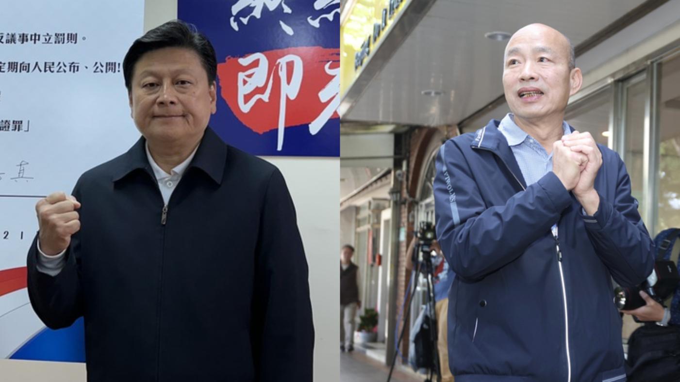 立院龍頭之爭，國民黨推出韓國瑜、江啟臣角逐正副院長，針對傅崐萁表態爭取國會領袖，韓國瑜表示「不評論」。中央社