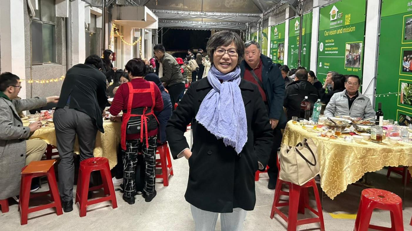 蔡壁如26日晚上出席OURs的尾牙。翻攝蔡壁如臉書