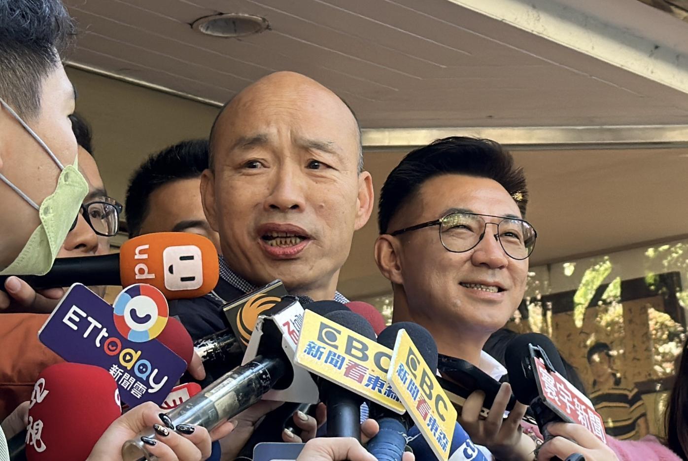 傳出韓國瑜、江啟臣29日上午將拜會民眾黨團。資料照片／林啟弘攝