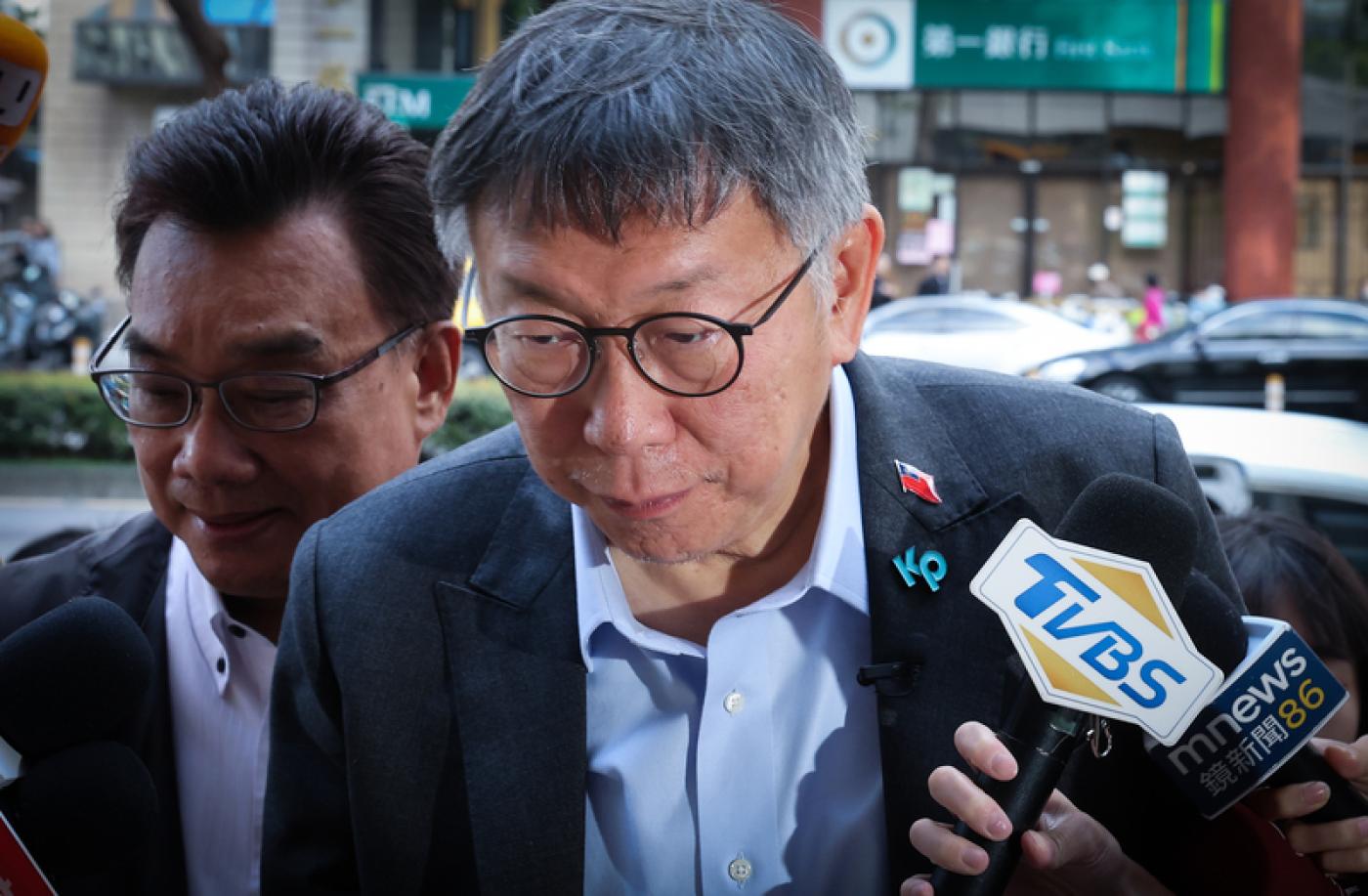 柯文哲出席民眾黨北區地方謝票茶會。中央社資照