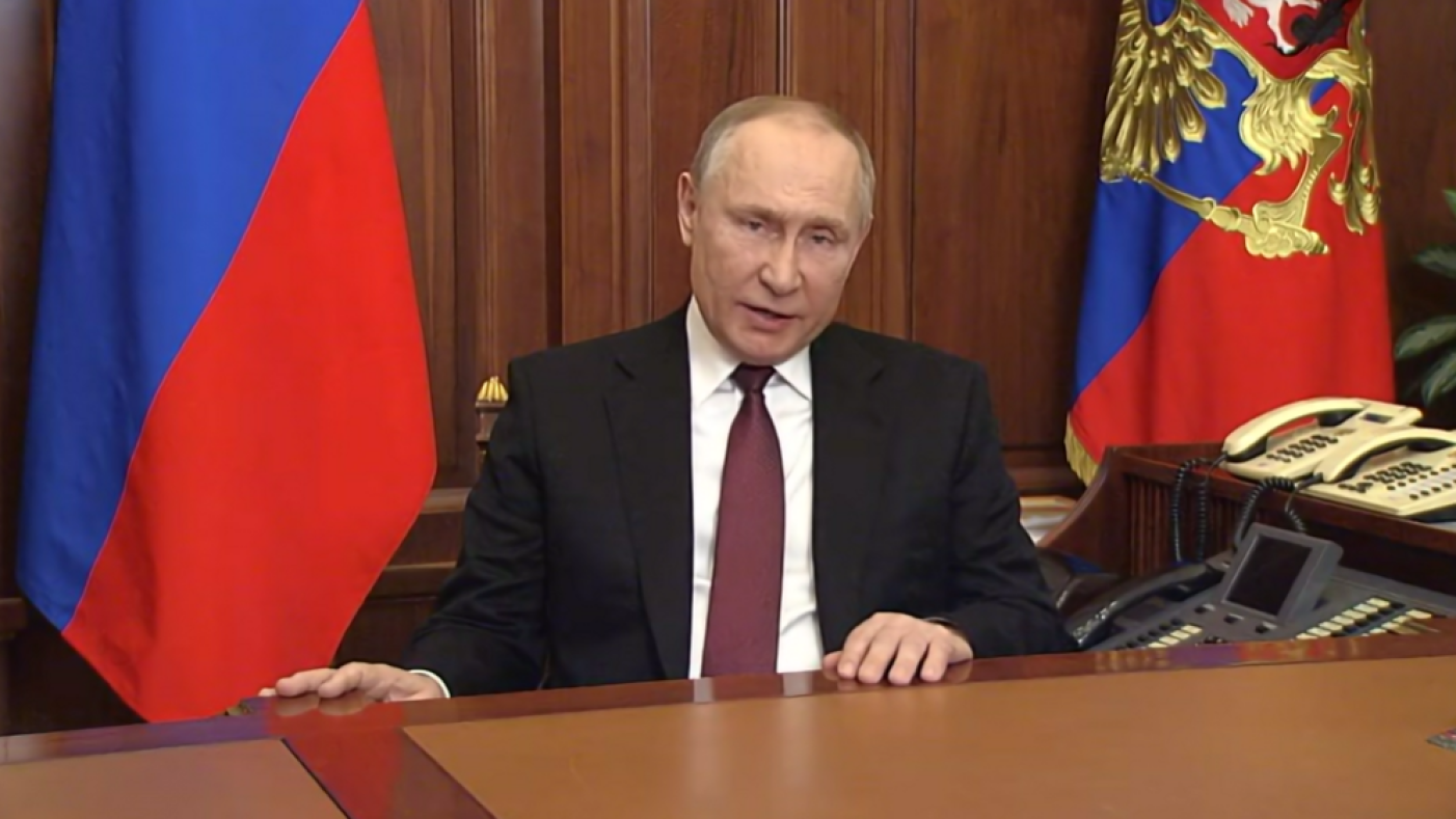 俄羅斯總統普丁。翻攝President of Russia網站