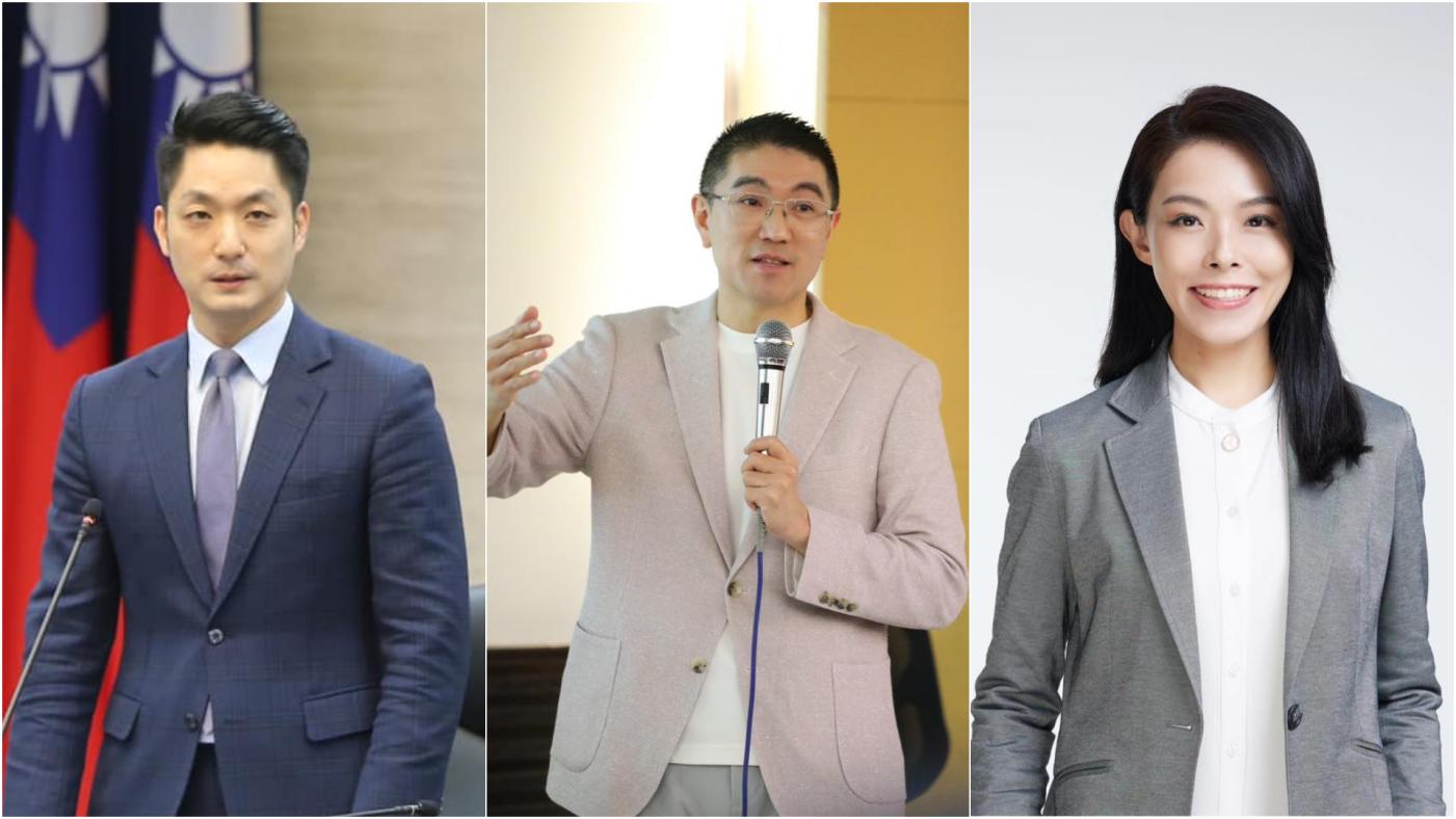 《遠見雜誌》公布2023縣市長施政滿意度調查，倒數前三名分別是蔣萬安（左）、謝國樑（中）、高虹安（右）。翻攝3人臉書