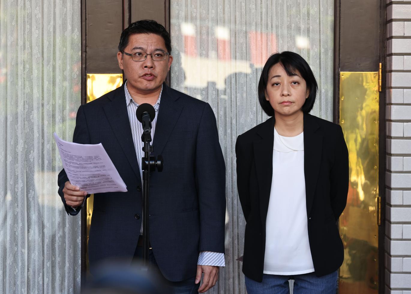 時代力量31日徵召黨主席王婉諭（右）選新竹縣第2選區立委，邱顯智（左）先前已確定投入竹市立委選戰。資料照片／林啟弘攝