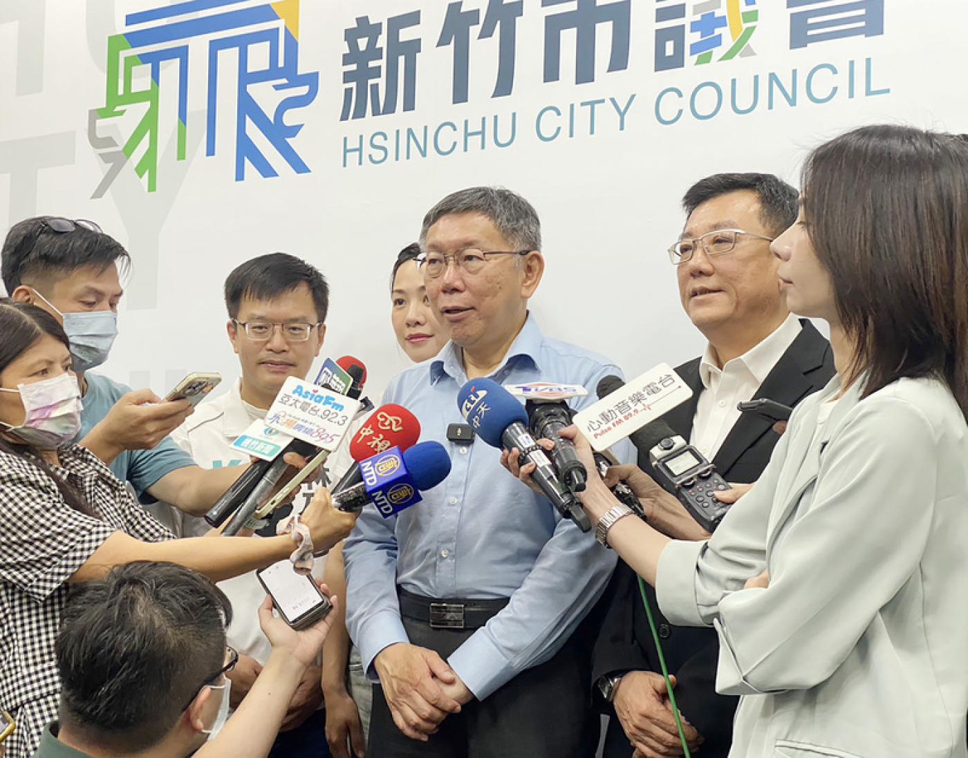 民眾黨總統候選人柯文哲近來聲量高，民調支持度大幅提升。中央社