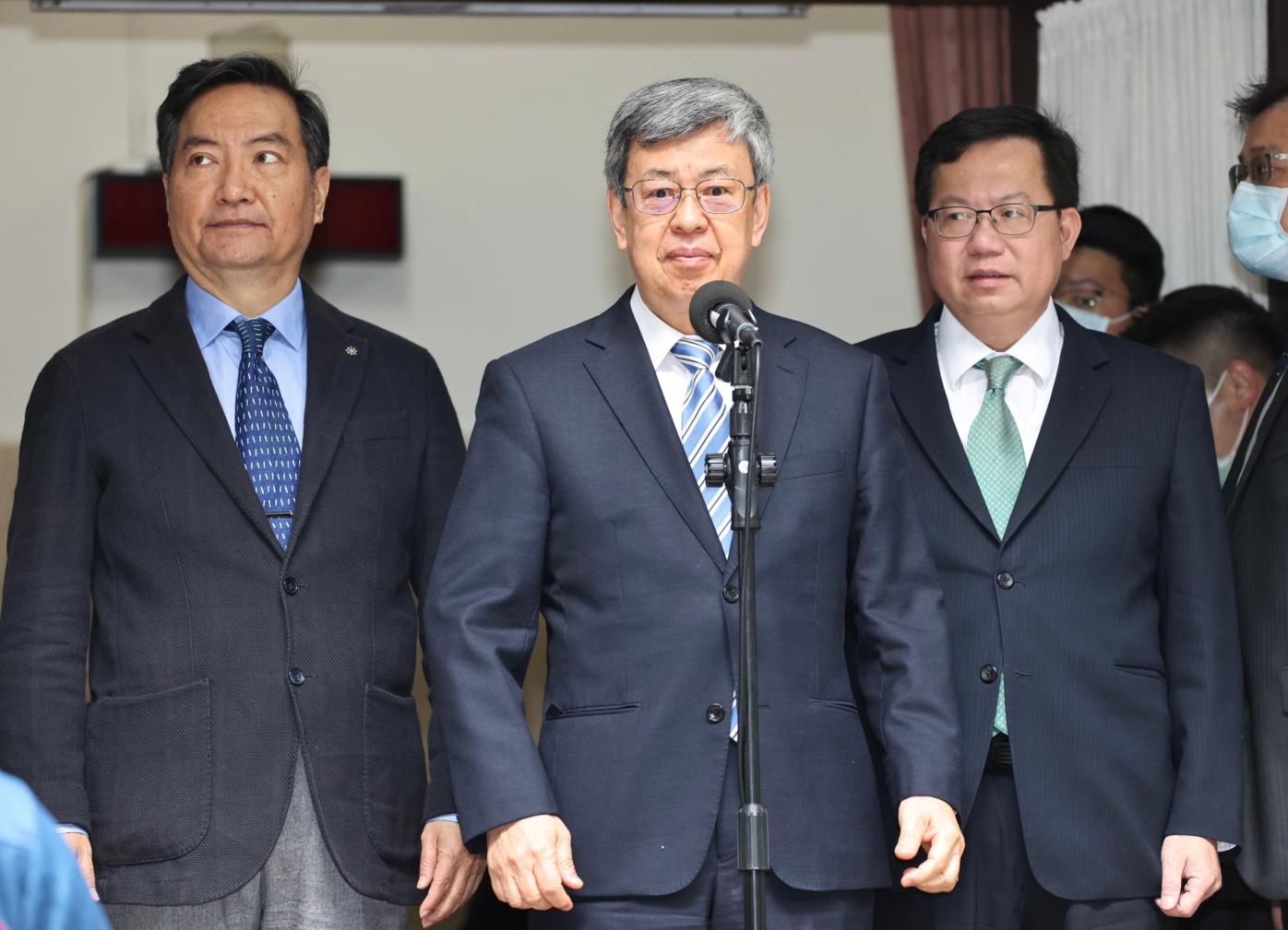 核二2號機今除役，陳建仁今赴立院備詢會前受訪表示，供電無虞請大家放心。林啟弘攝